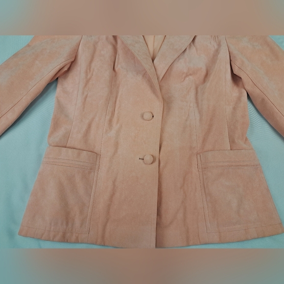 Custom Made Ricky Bo Hilton Hotel 1/F Hong Kong Women's Pink Suede Blazer VTG - Picture 11 of 16